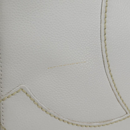 Chanel CC Stitch Tote Caviar, WHITE, LEATHER, Handbag