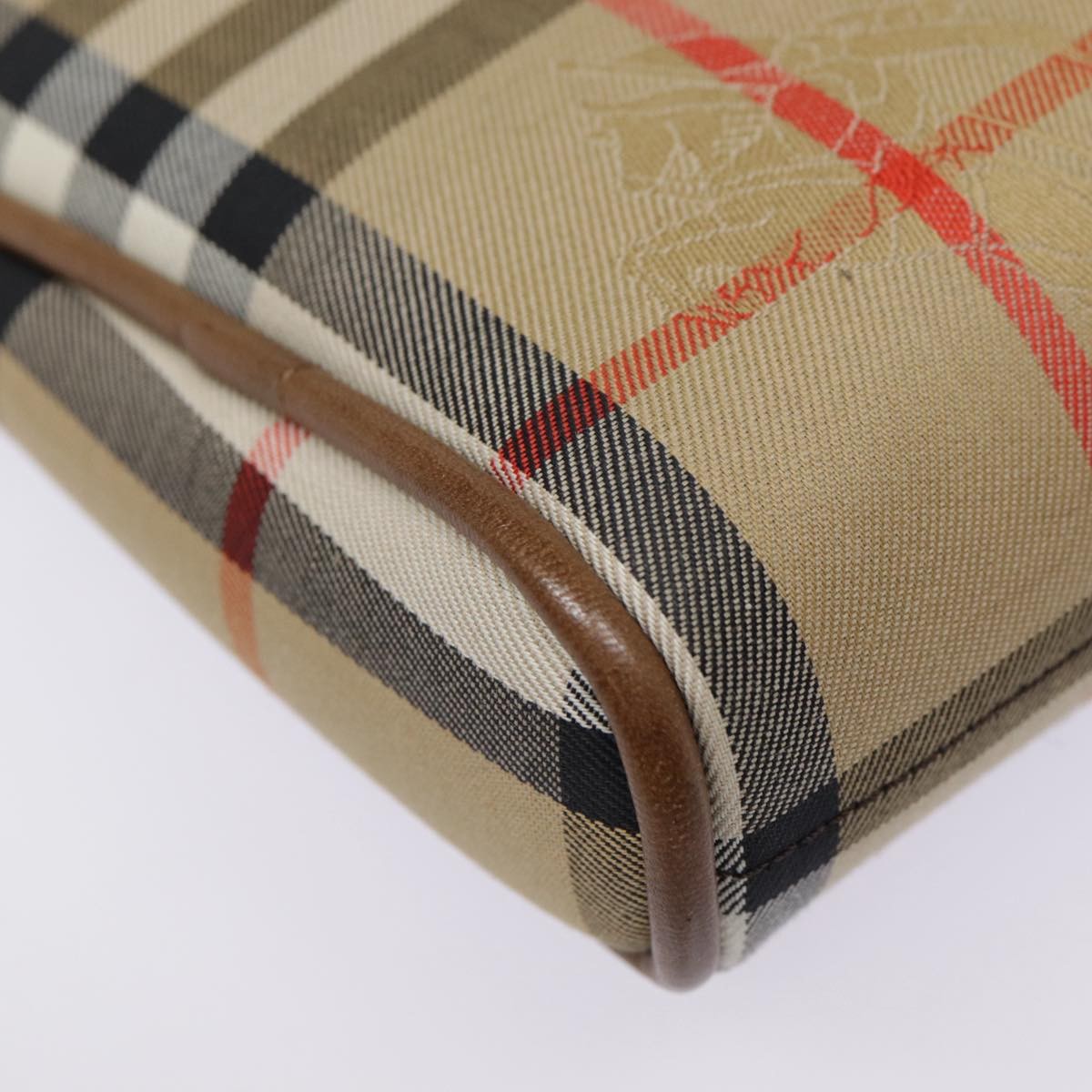 Burberry Nova Check Bowling Bag Canvas, BEIGE, CANVAS, Handbag