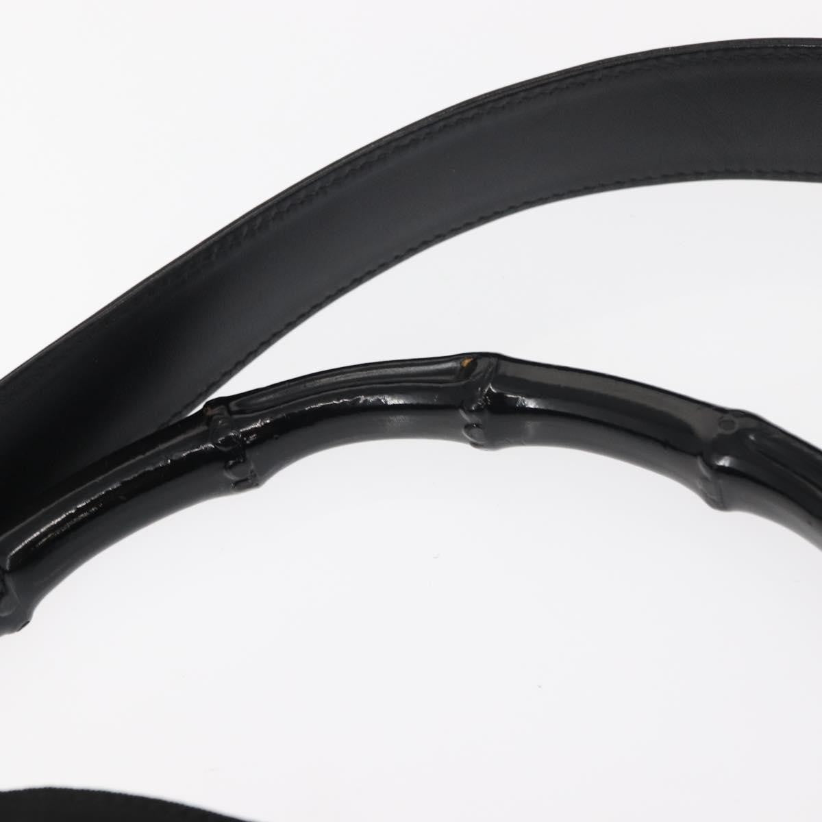 Gucci Vintage Bamboo Shoulder Bag Nylon, BLACK, NYLON, Shoulder bag