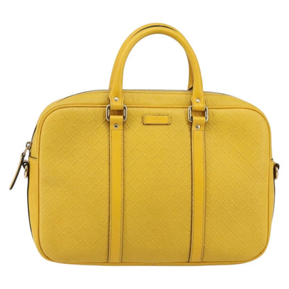 Gucci Diamante bright briefcase Leather, YELLOW, LEATHER, Briefcase
