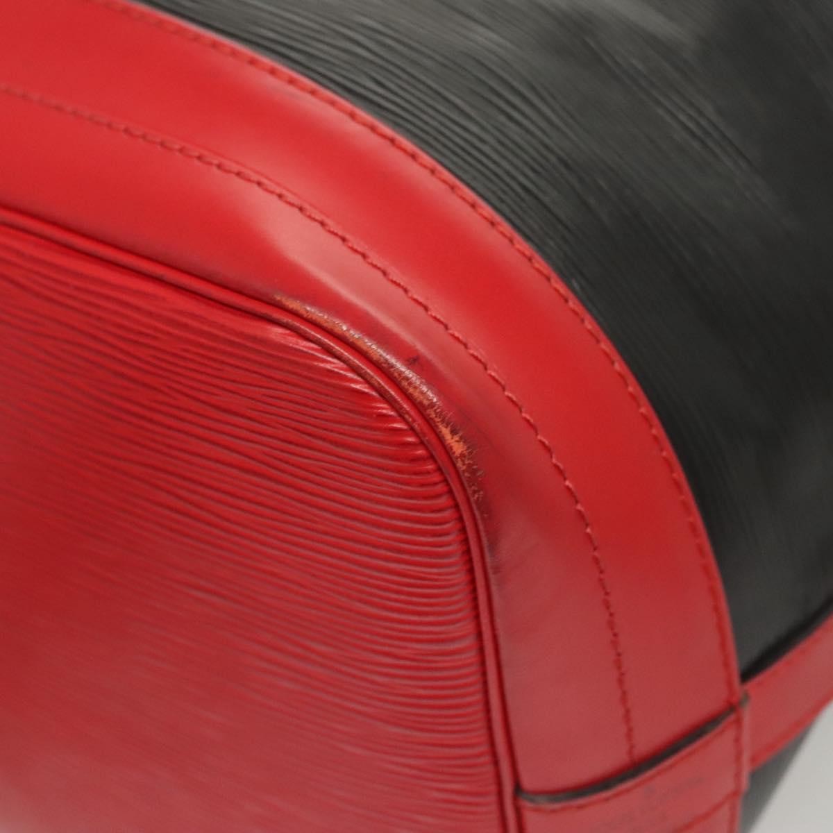 Louis Vuitton Bicolor Noe Handbag Epi Leather, BLACK, LEATHER, Shoulder bag