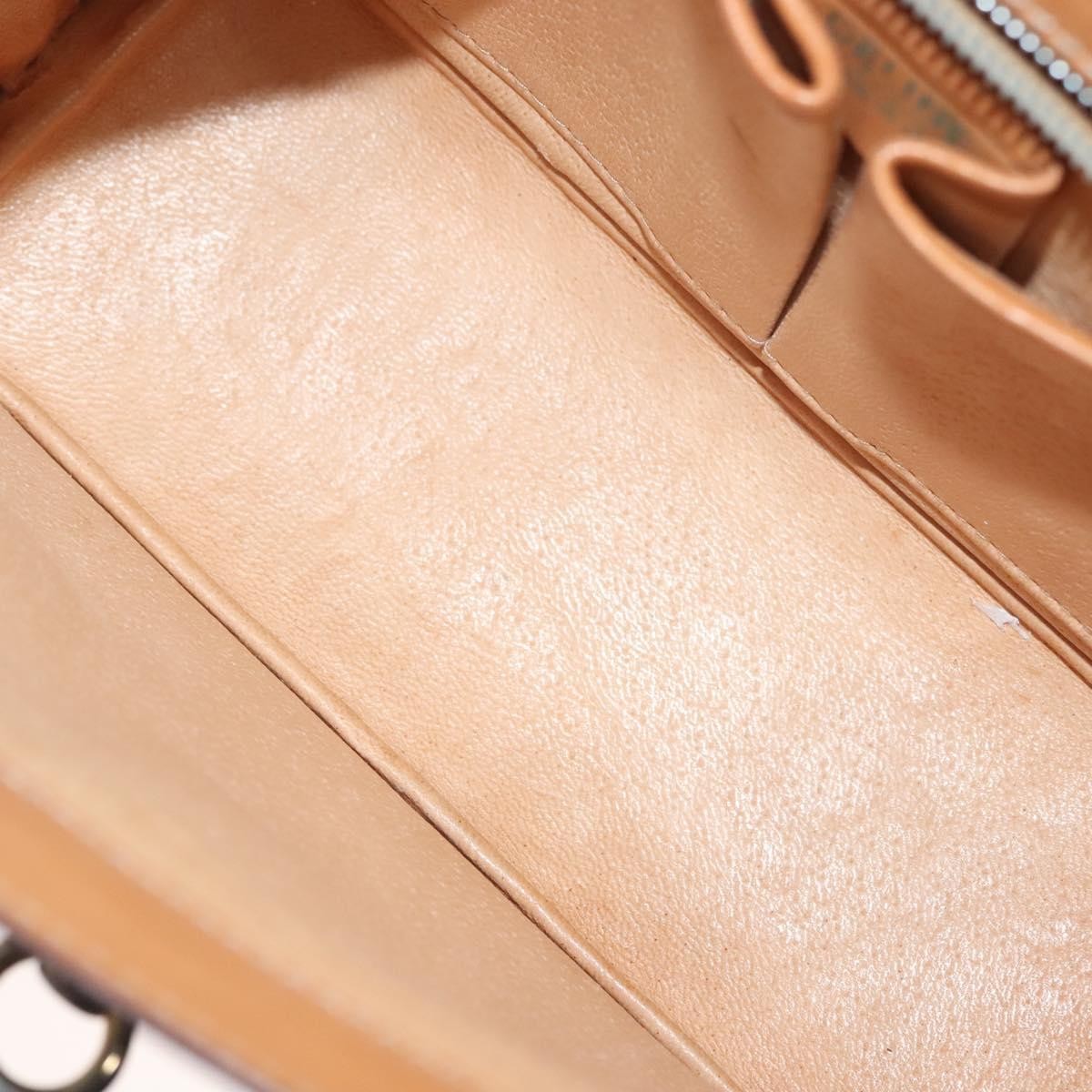 Celine Macadam Handbag Macadam with leather, BROWN, CANVAS, Handbag