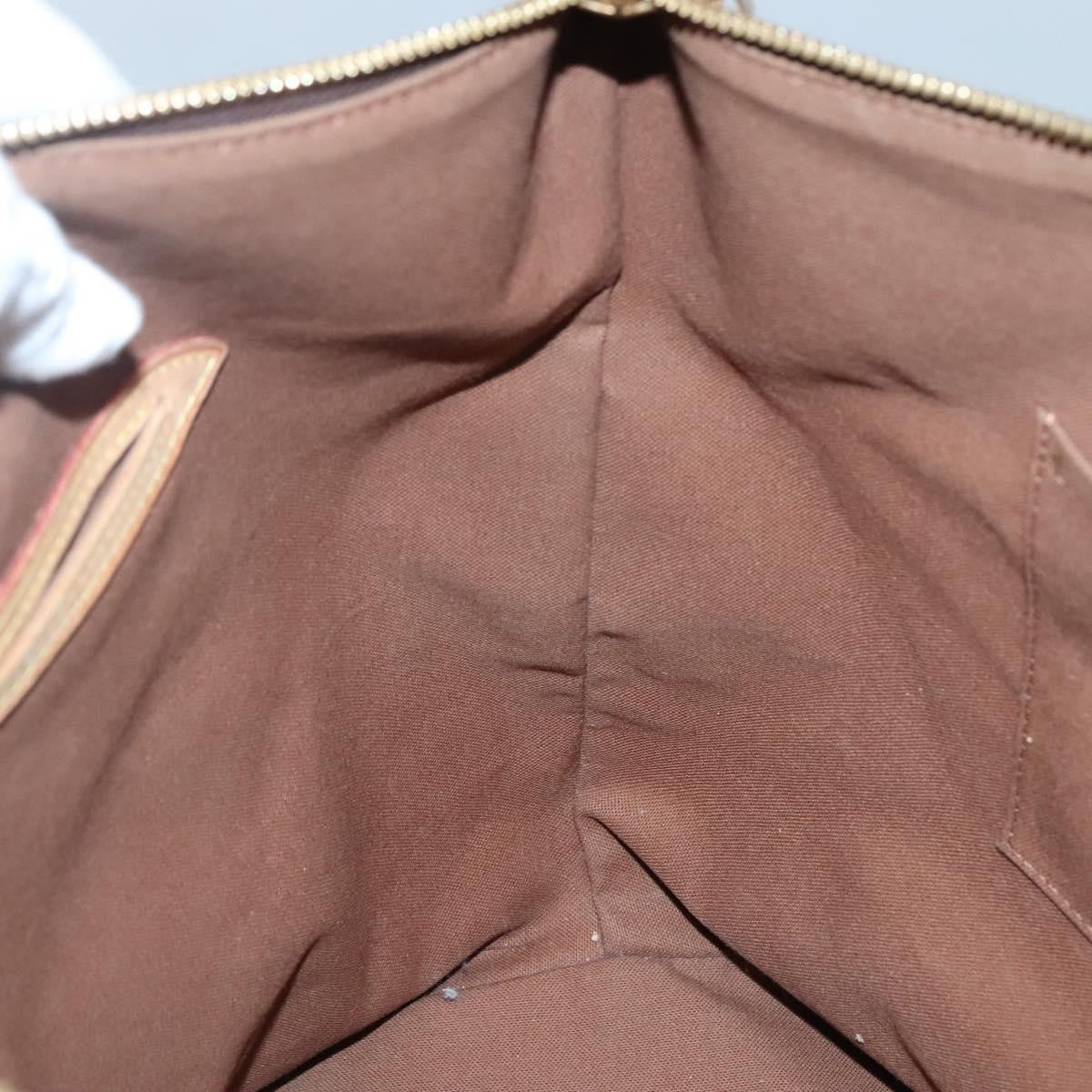 Louis Vuitton Palermo Handbag Monogram Canvas, BROWN, CANVAS, Tote bag