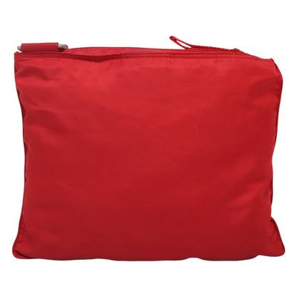 Prada Flat Messenger Bag Tessuto, Red, Nylon, Shoulder Bag