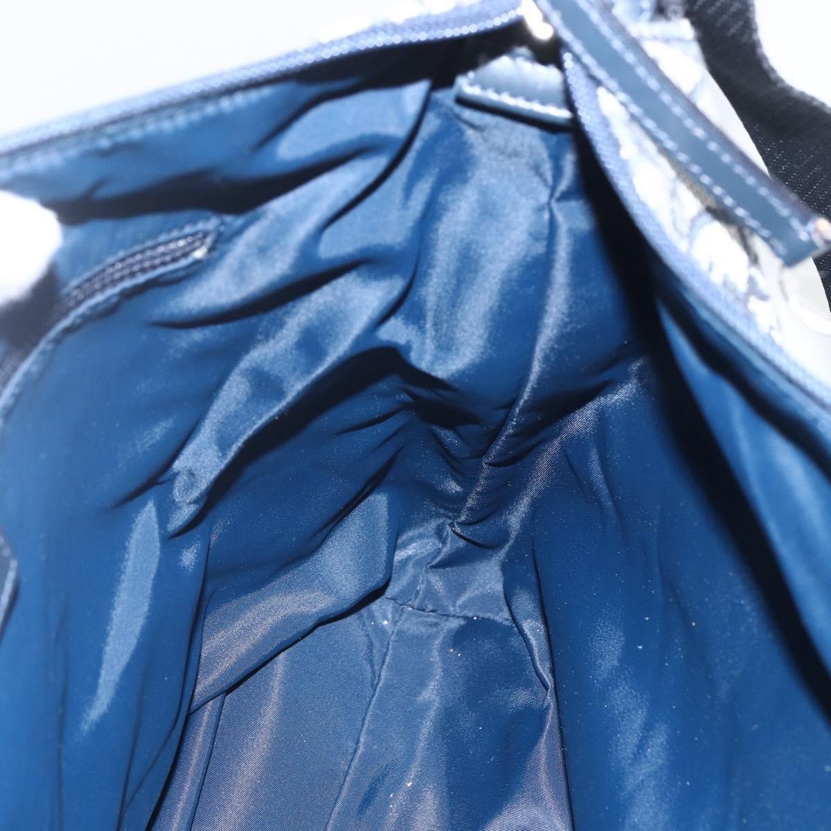 Christian Dior Vintage Trotter Shoulder Bag Canvas, NAVY, CANVAS, Shoulder bag