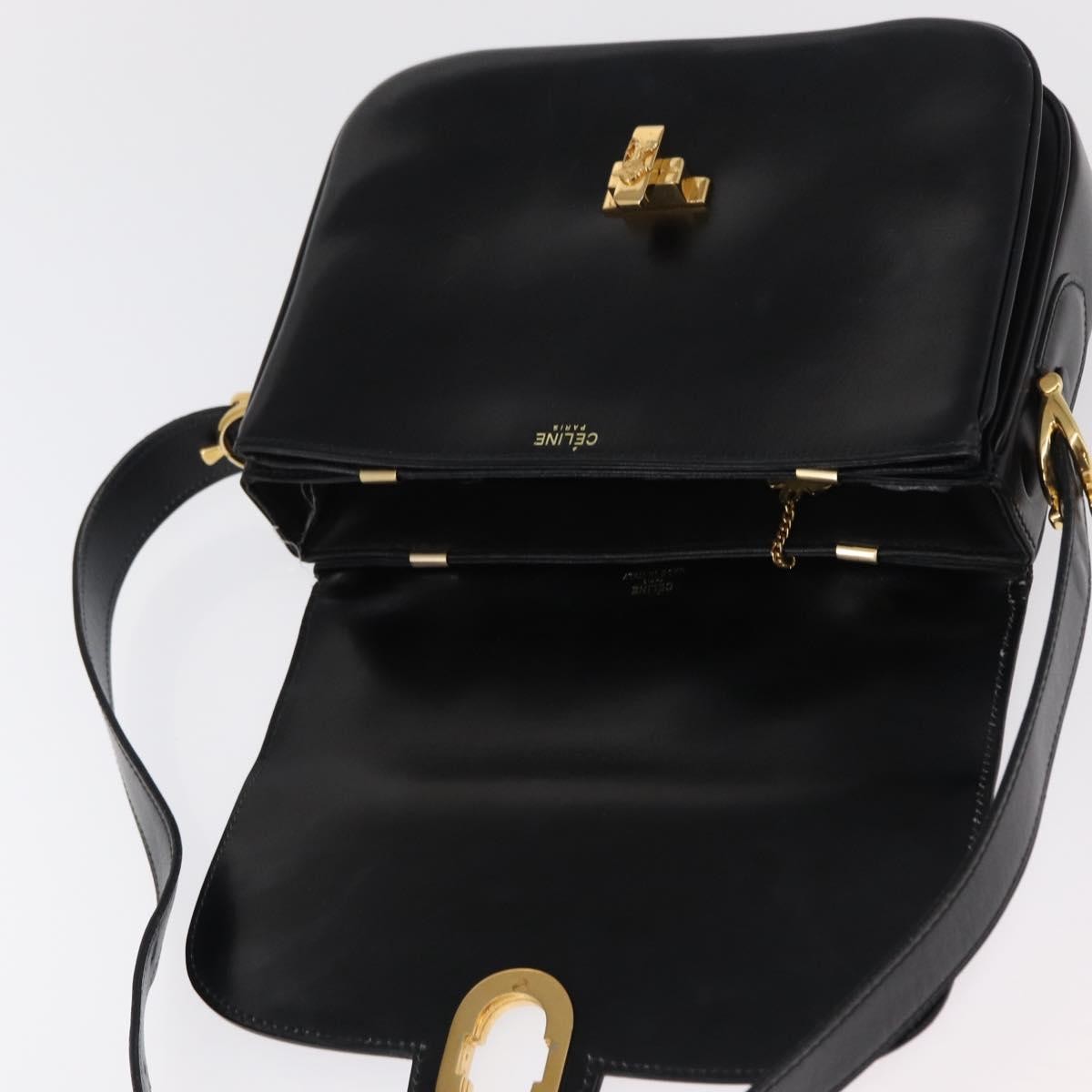 Celine Horse Carriage Shoulder bag Leather, BLACK, LEATHER, Shoulder bag