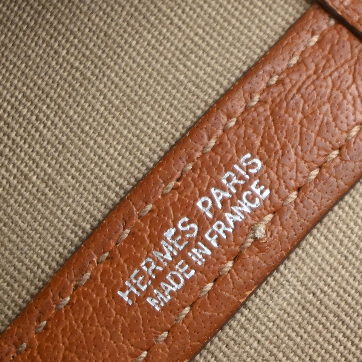 Hermes Garden Party Tote Canvas and Leather, ORANGE, CANVAS, Tote bag