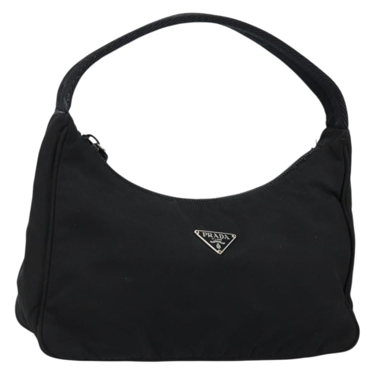 Prada Hobo Tessuto, BLACK, NYLON, Handbag