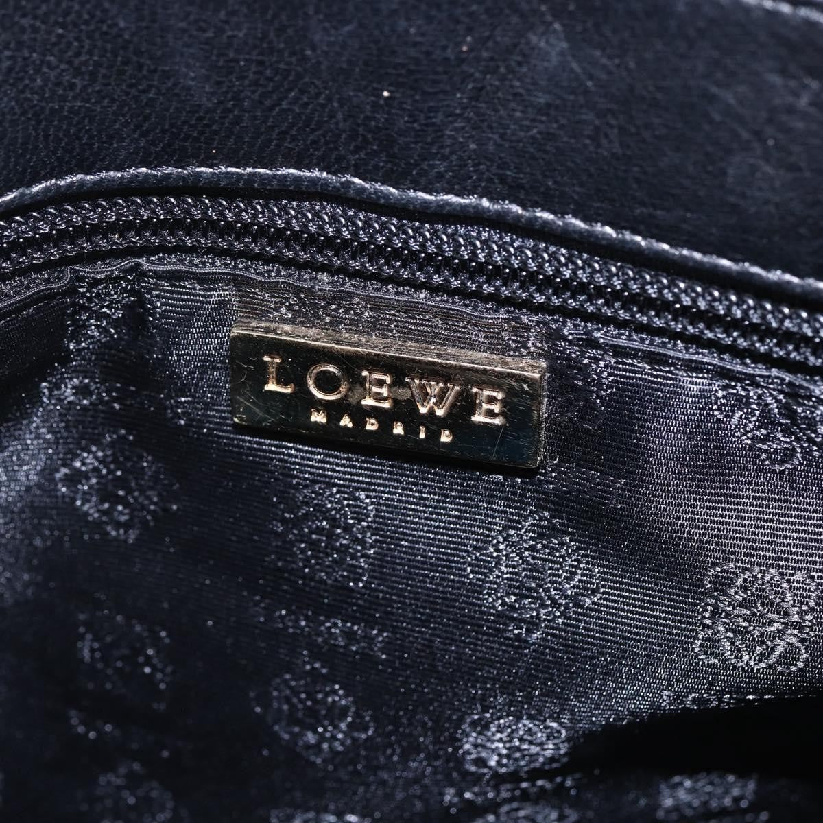 Loewe Anagram Shoulder Bag Leather, BLACK, LEATHER, Shoulder bag