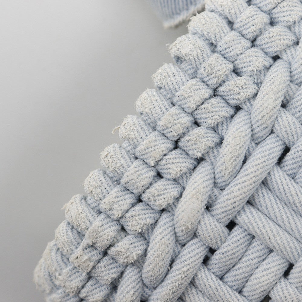 Balenciaga Bistro Panier Bag Woven Denim, BLUE, DENIM_JEANS, Handbag