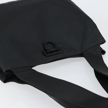 Salvatore Ferragamo Gancini Tote Nylon, BLACK, NYLON, Tote bag