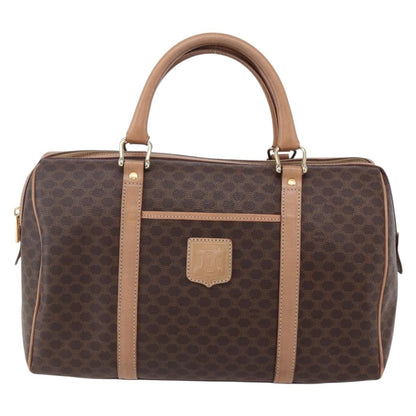 Celine Vintage Macadam Boston bag Canvas, BROWN, CANVAS, Handbag