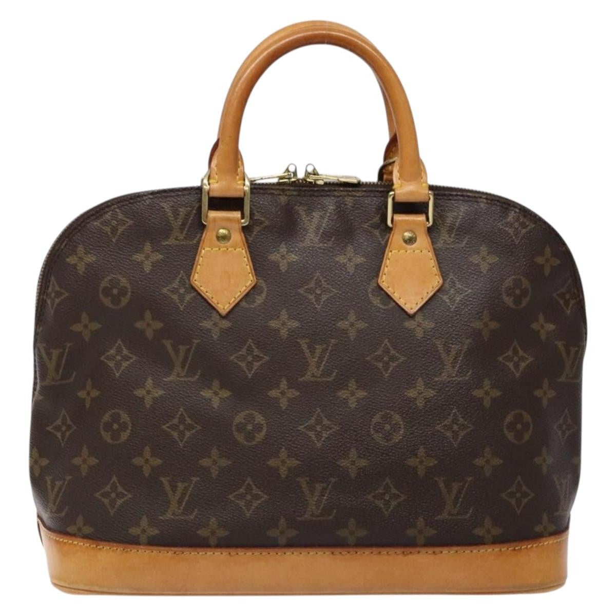 Louis Vuitton Alma Handbag Monogram Canvas, BROWN, CANVAS, Handbag