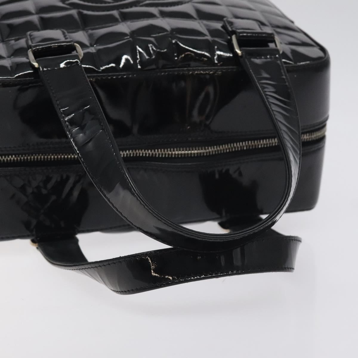 Chanel Chocolate Bar CC Bowler Bag Quilted Patent, BLACK, PATENT_LEATHER, Handbag