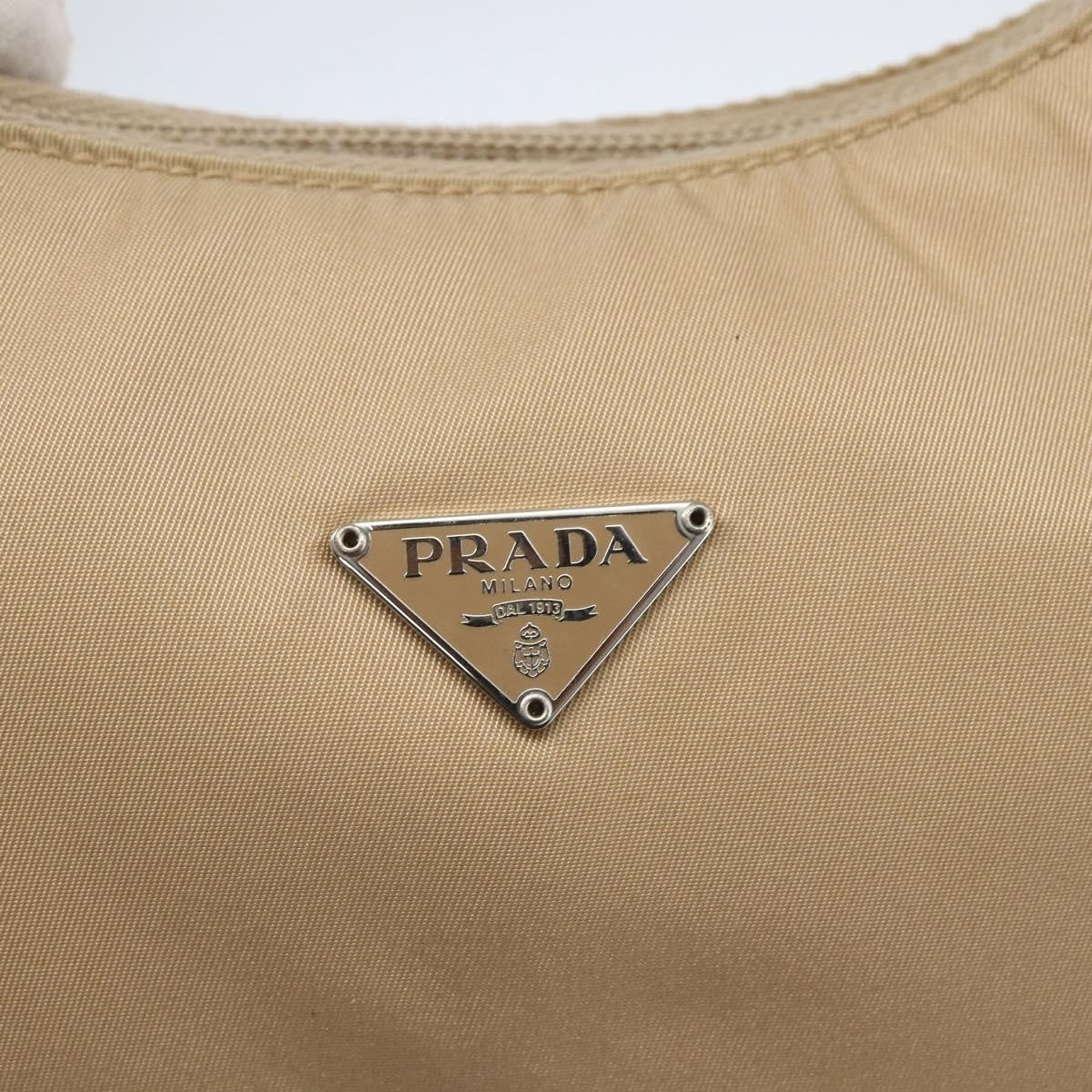 Prada Hobo Tessuto, BEIGE, NYLON, Handbag