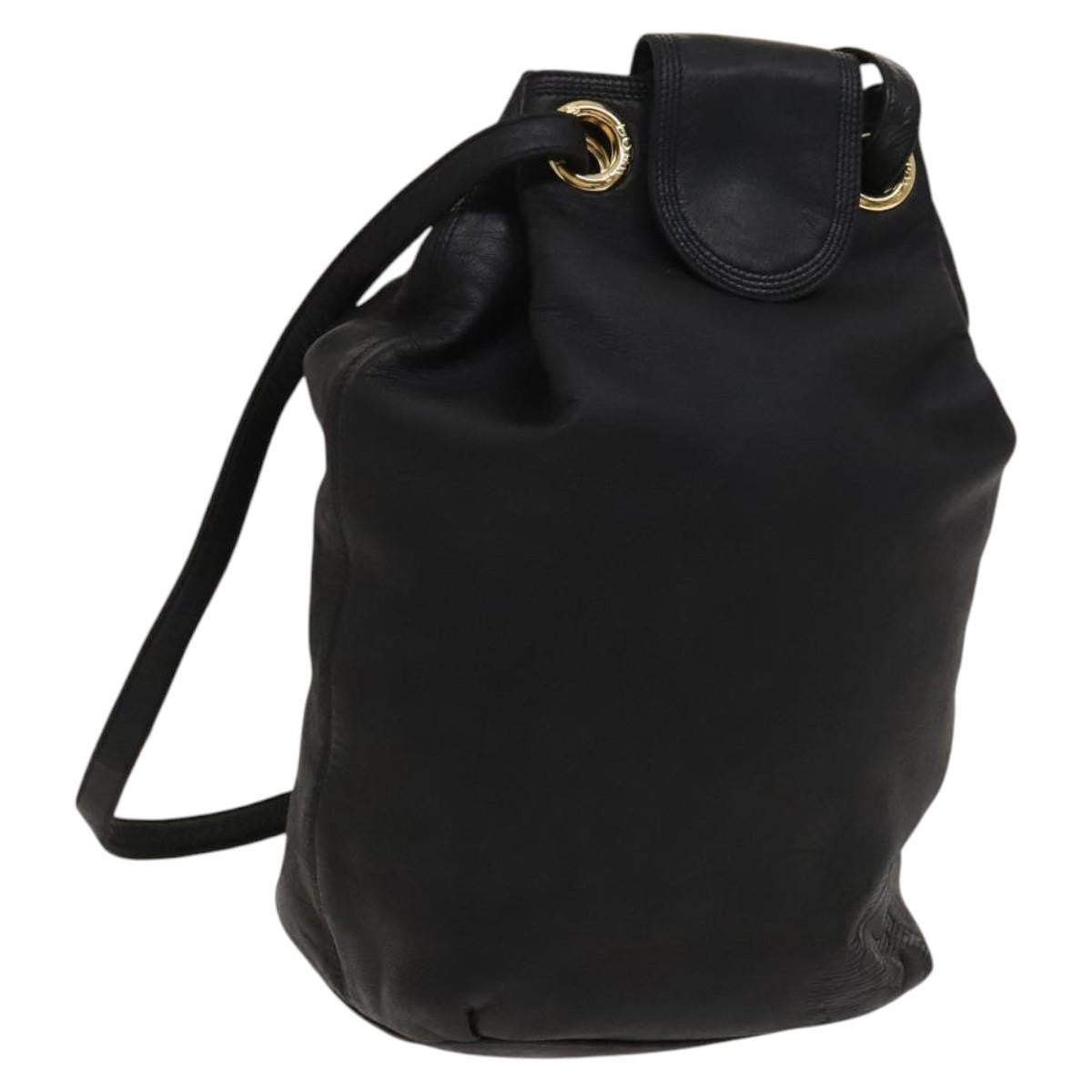 Loewe Vintage Shoulder Bag Leather, BLACK, LEATHER, Shoulder bag