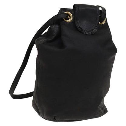 Loewe Vintage Shoulder Bag Leather, BLACK, LEATHER, Shoulder bag