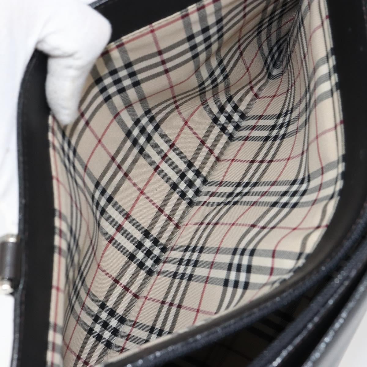 Burberry Handle Tote Leather, BLACK, LEATHER, Tote bag