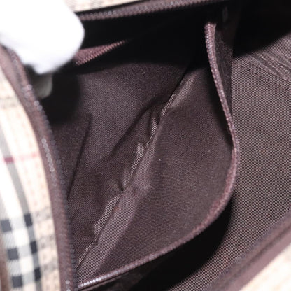 Burberry Nova Check Bowling Bag Canvas, BEIGE, CANVAS, Travel bag