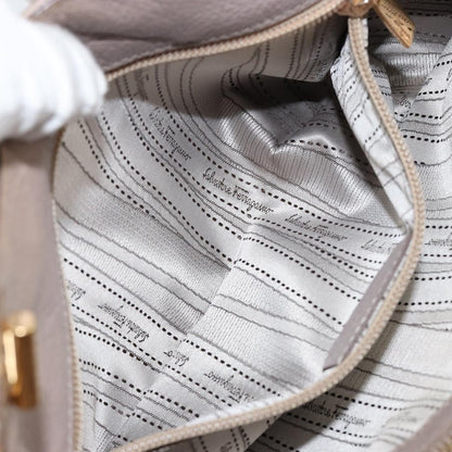 Salvatore Ferragamo Gancini Tote Leather, PINK, LEATHER, Handbag