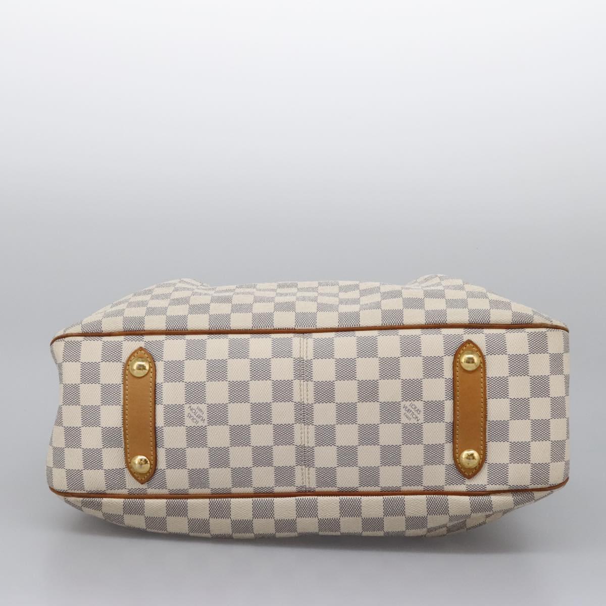 Louis Vuitton Siracusa Handbag Damier, WHITE, CANVAS, Shoulder bag