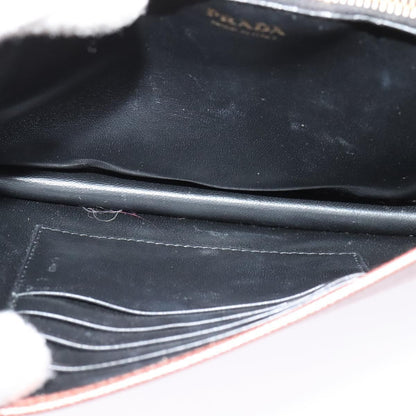 Prada Monochrome Chain Flap Bag Saffiano Leather, PINK, LEATHER, Shoulder bag