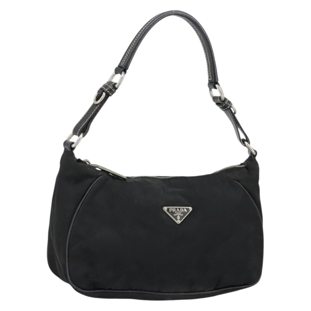 Prada Vintage Shoulder Bag Tessuto, BLACK, NYLON, Shoulder bag