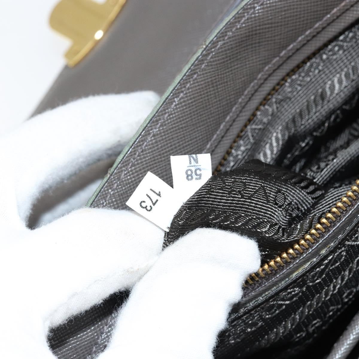 Prada Pushlock Chain Flap Bag Quilted Tessuto, KHAKI, NYLON, Shoulder bag