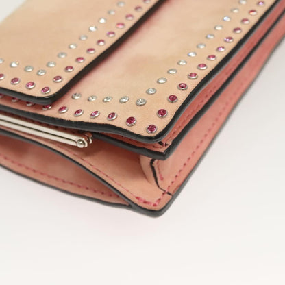 Valentino Garavani Turnlock Chain Shoulder Bag Suede, PINK, SUEDE, Shoulder bag