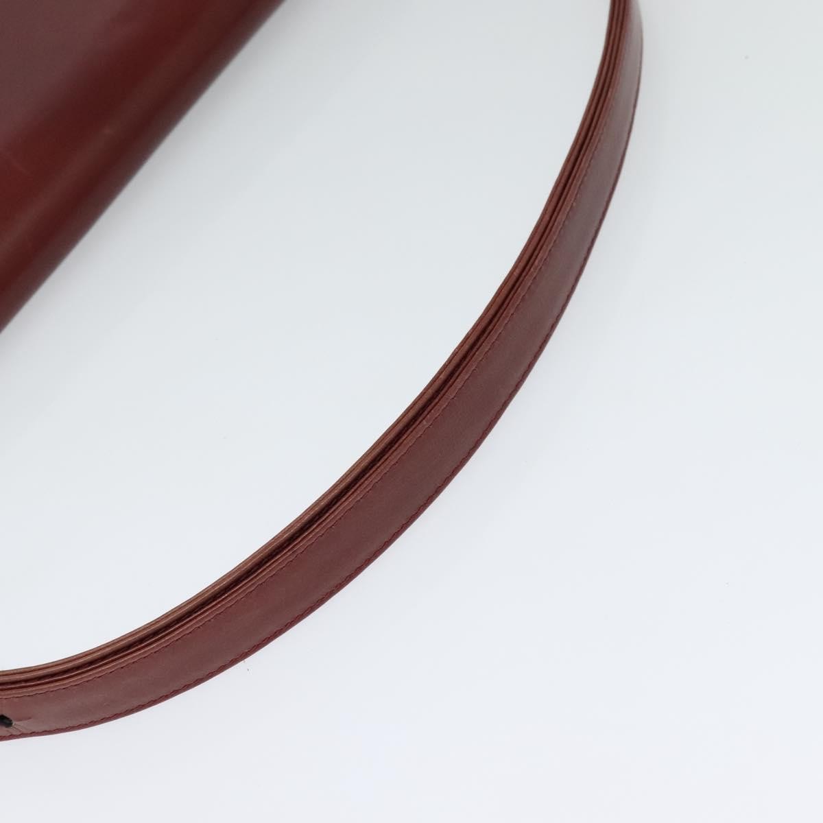 Bally Vintage Shoulder Bag Leather, BURGUNDY, LEATHER, Shoulder bag