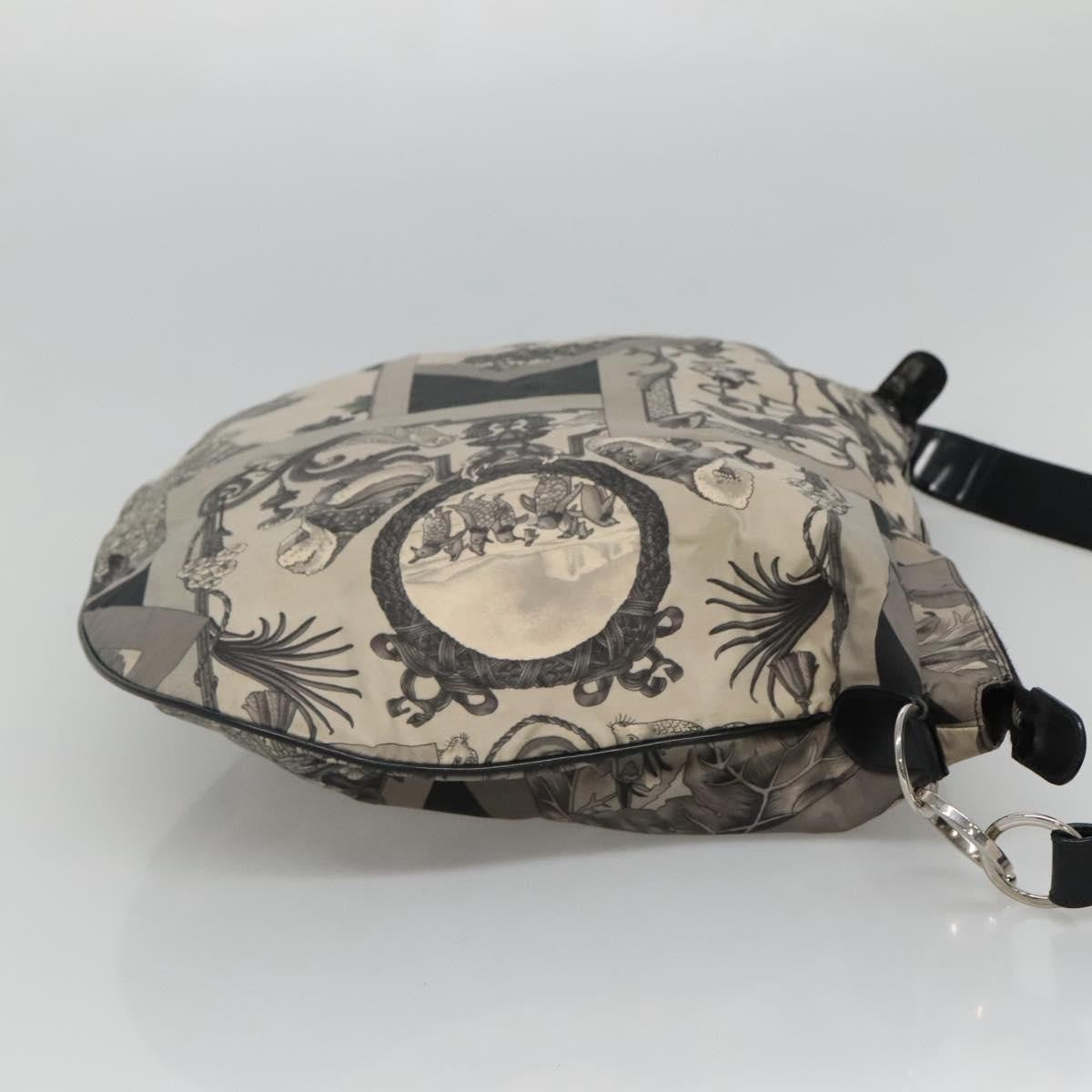 Salvatore Ferragamo Vintage Shoulder Bag Canvas, GRAY, CANVAS, Shoulder bag