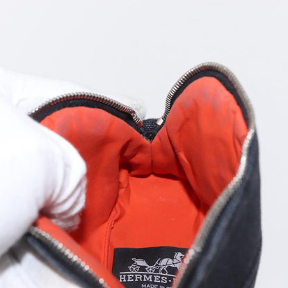 Hermes Bolide Travel Pouch Canvas, BLACK, CANVAS, Clutche & pouche