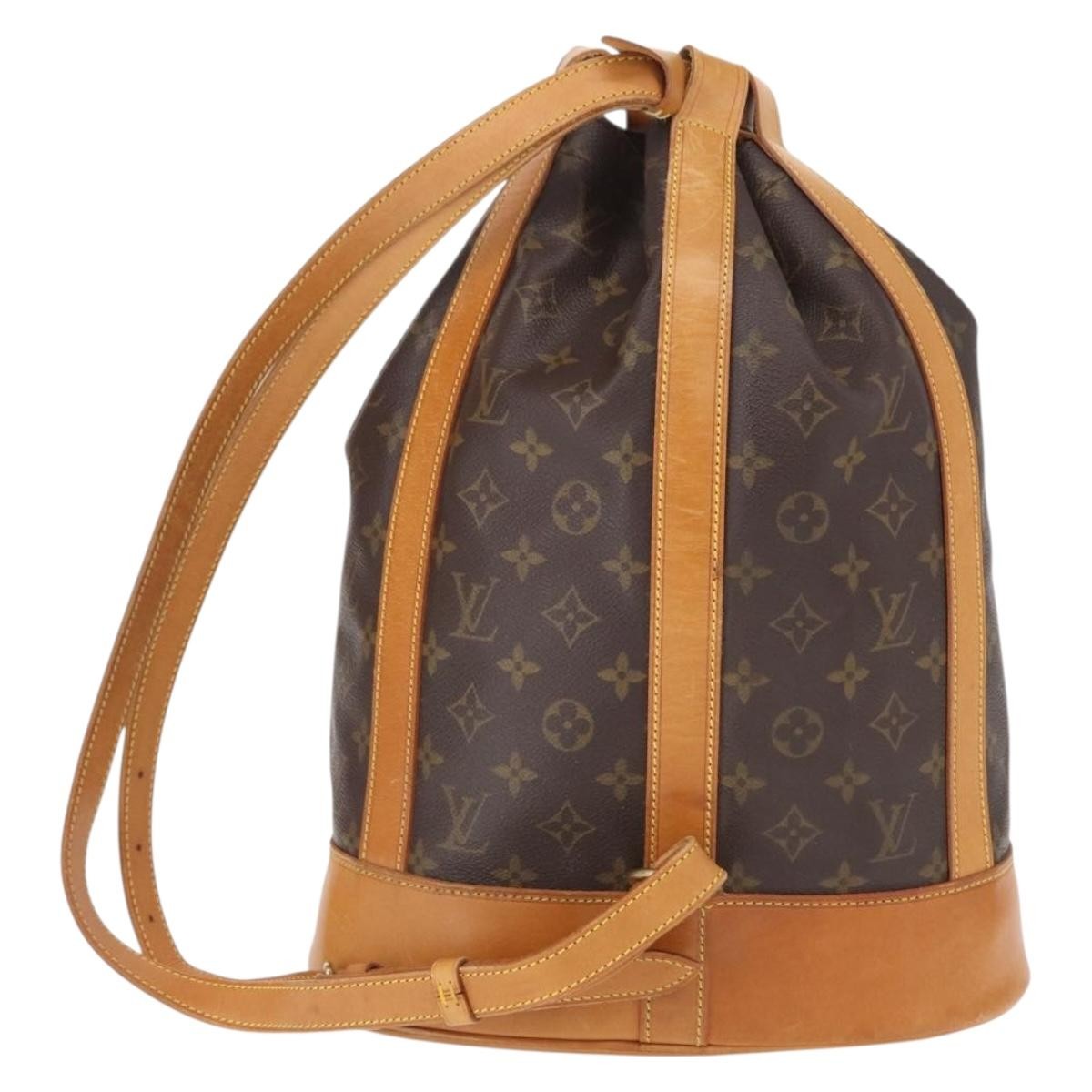 Louis Vuitton Randonnee Backpack Monogram Canvas, BROWN, CANVAS, Backpack