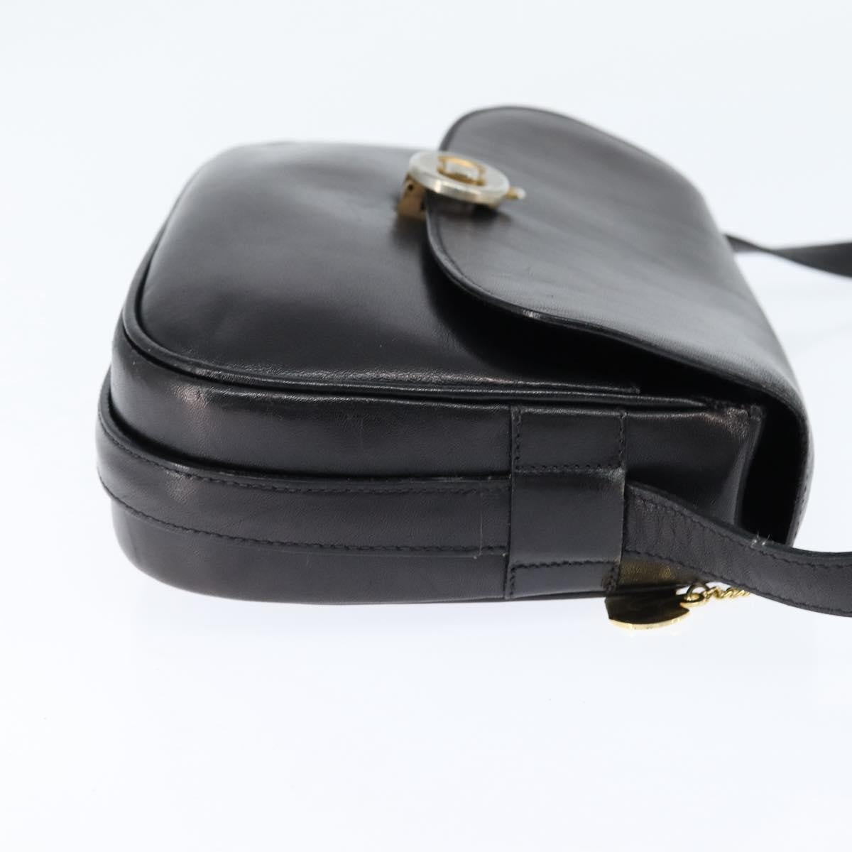 Celine Shoulder Bag Leather, BLACK, LEATHER, Shoulder bag