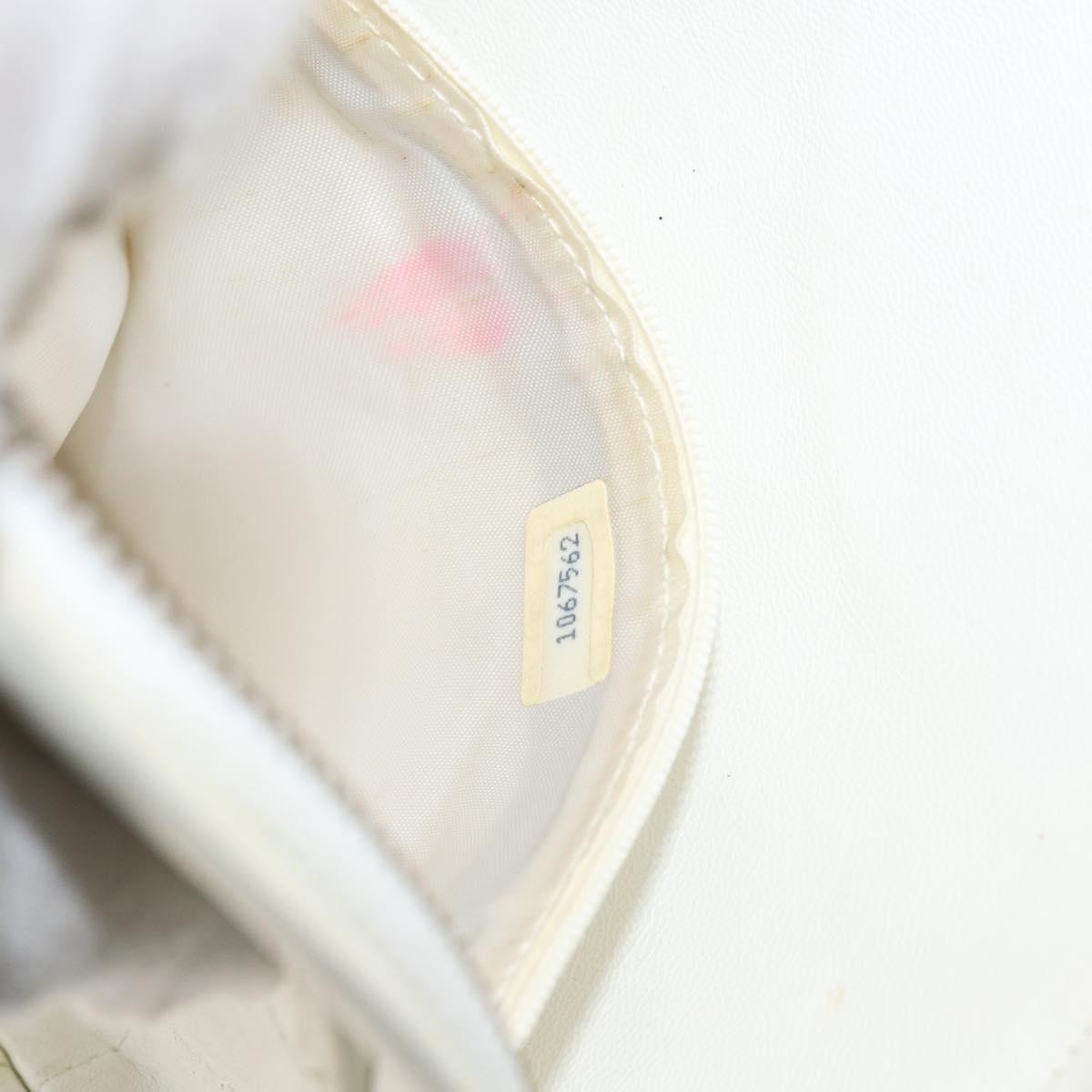 Chanel Vintage Diamond Tassel Crossbody Quilted Lambskin, WHITE, LEATHER, Clutche & pouche