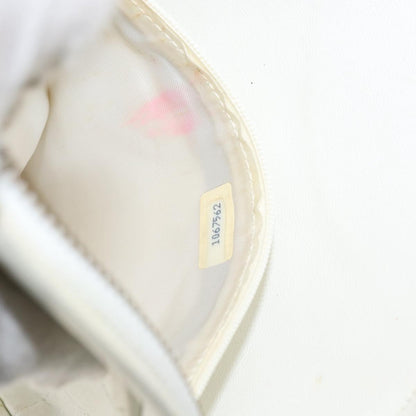 Chanel Vintage Diamond Tassel Crossbody Quilted Lambskin, WHITE, LEATHER, Clutche & pouche