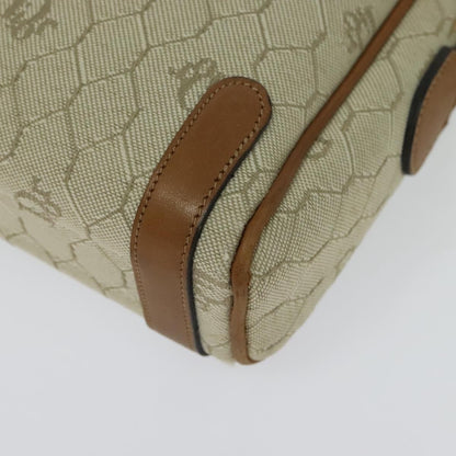 Christian Dior Vintage Honeycomb Shoulder Bag Canvas, BEIGE, CANVAS, Shoulder bag