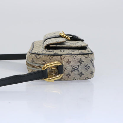 Louis Vuitton Juliette Crossbody Bag Mini Lin, BLUE, CANVAS, Shoulder bag