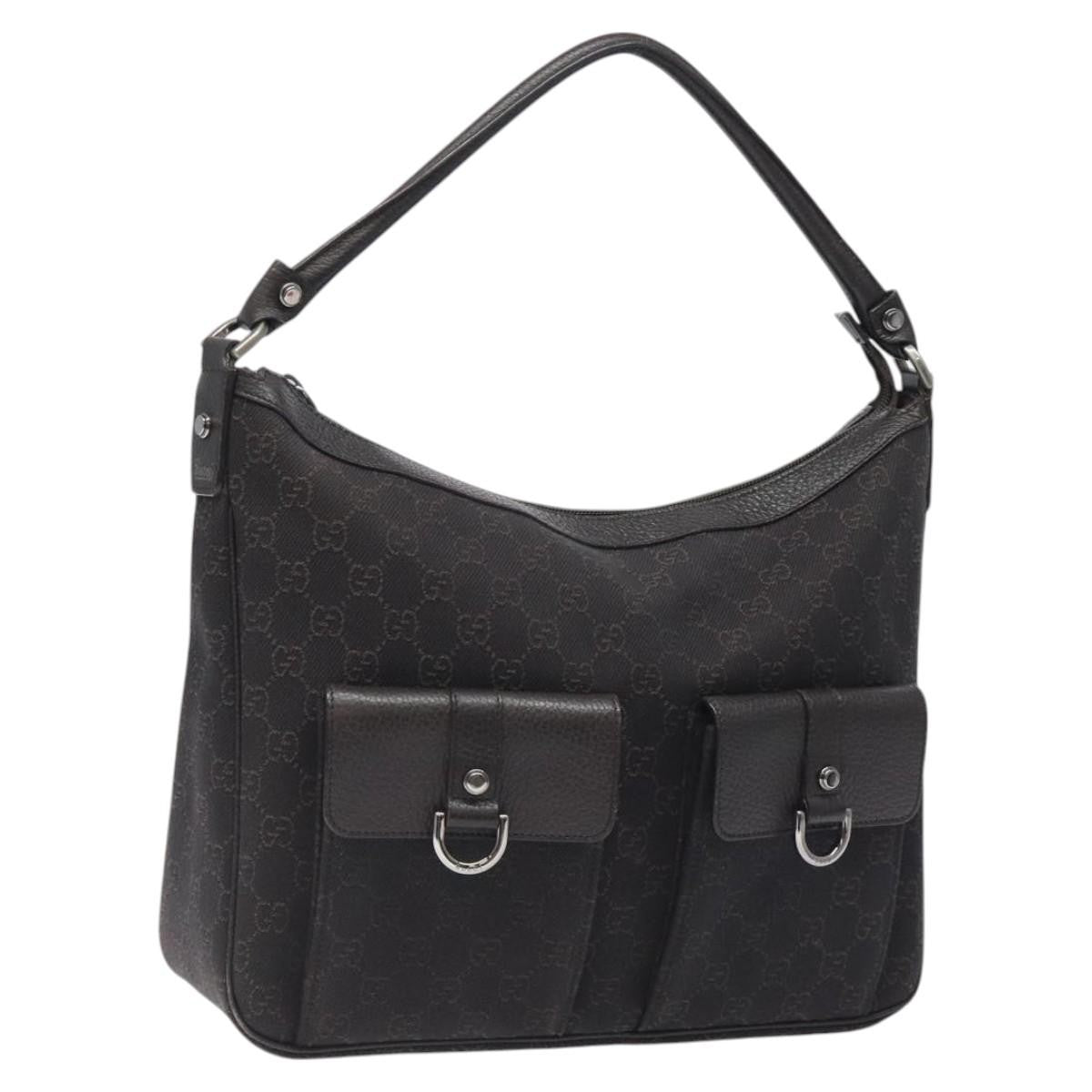 Gucci Abbey Pocket Hobo GG Canvas, BROWN, CANVAS, Shoulder bag