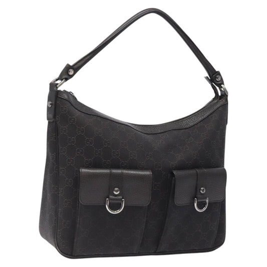 Gucci Abbey Pocket Hobo GG Canvas, BROWN, CANVAS, Shoulder bag