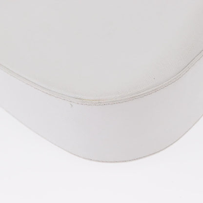 Salvatore Ferragamo Gancini Shoulder Bag Leather, WHITE, LEATHER, Shoulder bag