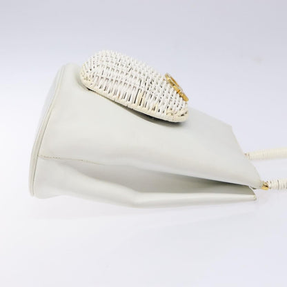 Salvatore Ferragamo Vintage Gancini Convertible Top Handle Bag Leather, WHITE, LEATHER, Handbag