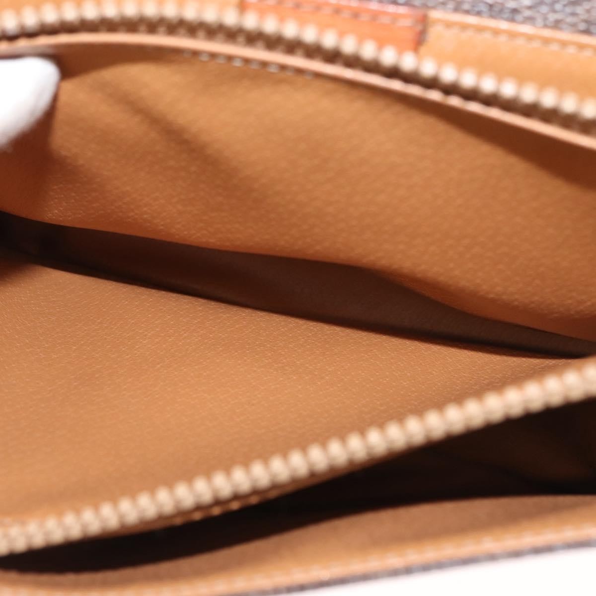 Celine Vintage Macadam Shoulder Bag Canvas, BROWN, CANVAS, Shoulder bag