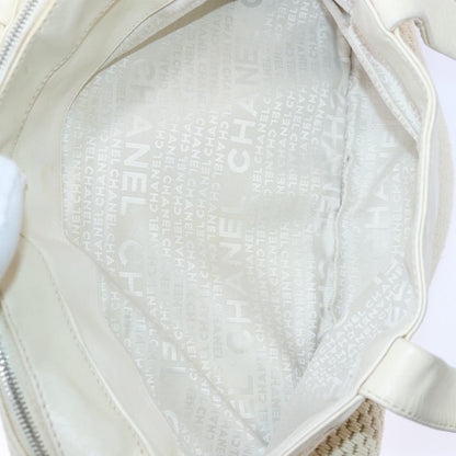 Chanel Zip Shoulder Bag Canvas, BEIGE, CANVAS, Shoulder bag