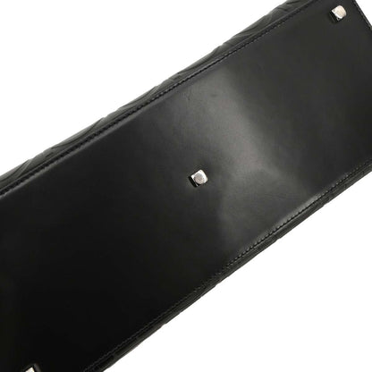 Salvatore Ferragamo Vintage Gancini Top Handle Bag Embossed Leather, BLACK, LEATHER, Handbag