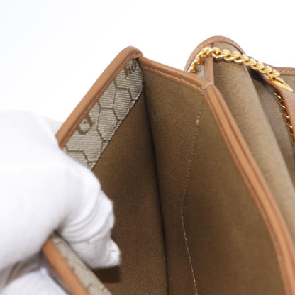 Christian Dior Vintage Honeycomb chain Canvas, BEIGE, CANVAS, Shoulder bag