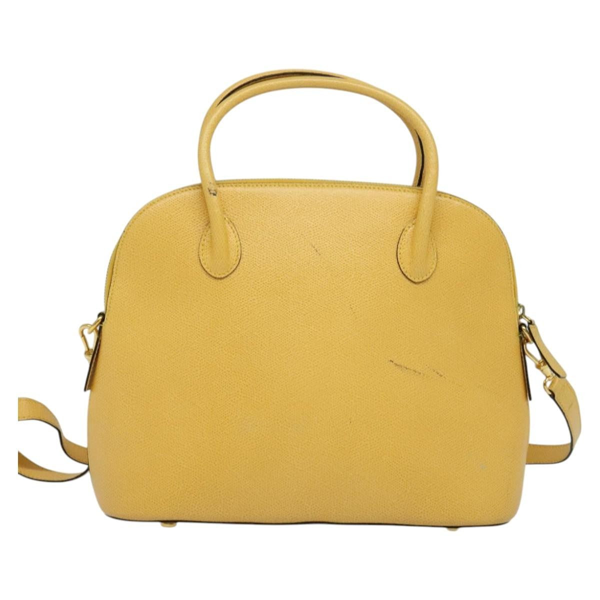 Celine Handbag Leather, YELLOW, LEATHER, Handbag