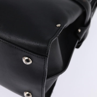 Salvatore Ferragamo Virna Satchel Leather, BLACK, LEATHER, Handbag