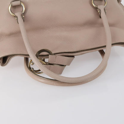 Salvatore Ferragamo Gancini Shoulder Bag Leather, BEIGE, LEATHER, Shoulder bag