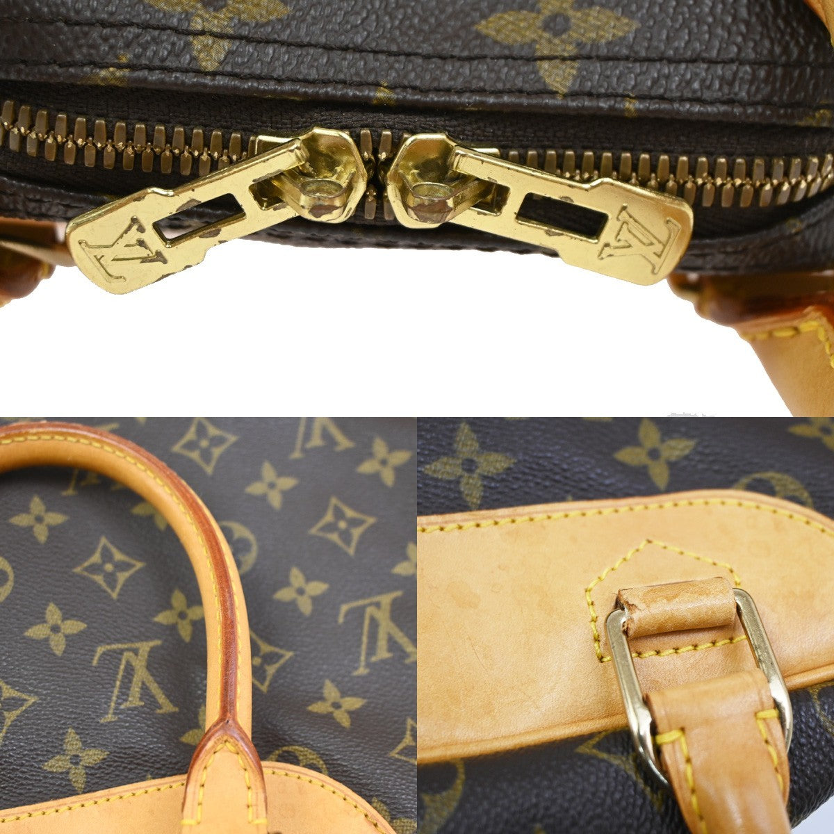 Louis Vuitton Deauville Handbag Monogram Canvas, BROWN, CANVAS, Handbag